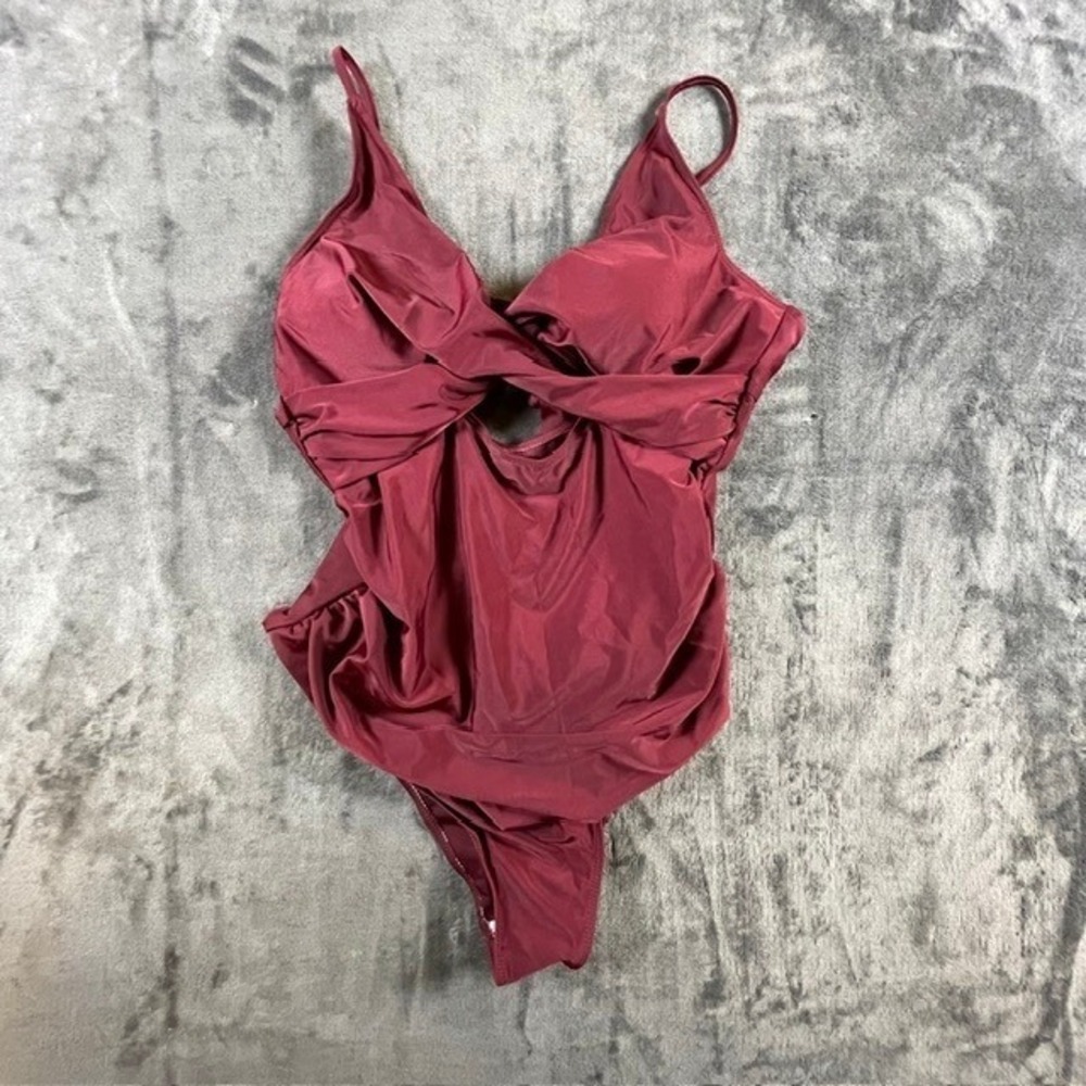Ionix Labs Sculpt Cutout & Lift Swimsuit Wine Red 2XL One Piece Swimwear